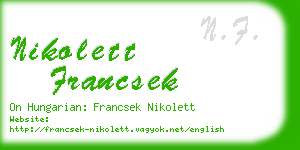nikolett francsek business card